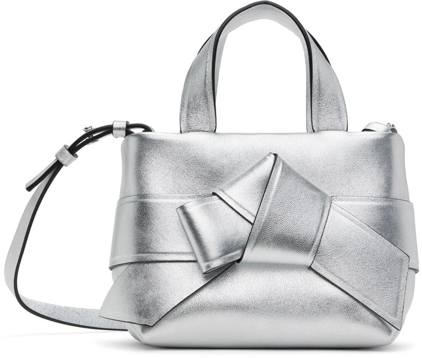 Kabelka Acne Studios Silver Musubi Micro Bag Metalická | A10312-, 0