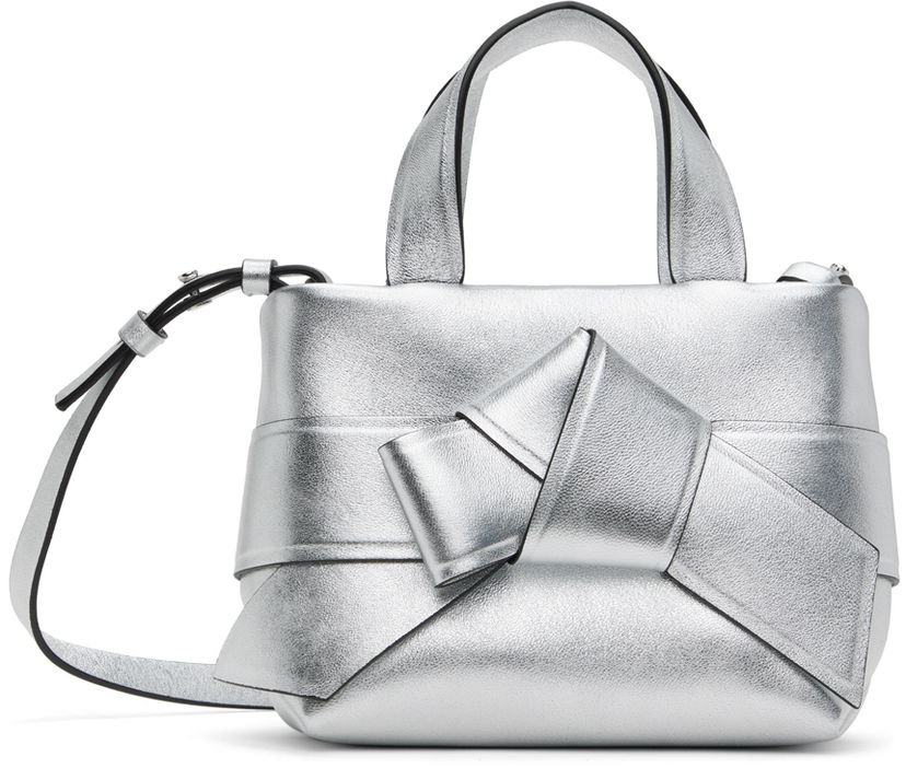 Kabelka Acne Studios Silver Musubi Micro Bag Metalická | A10312-