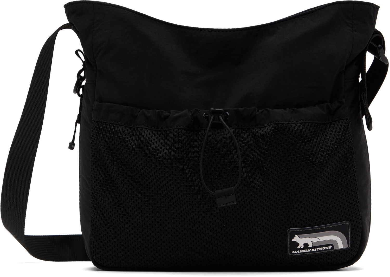 Taška cez rameno MAISON KITSUNÉ Maison Kitsuné Flash Fox Messenger Bag Čierna | NM05172WQ4034, 0