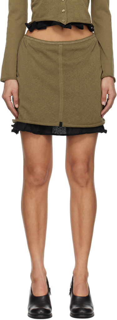 Sukňa Eckhaus Latta Eckhaus Latta Veil Miniskirt Zelené | 8030-EL-PS25-B -, 0