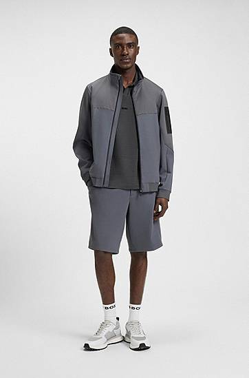 Polo tričko BOSS Relaxed Fit Mesh Polo Shirt Šedá | 50544187, 1