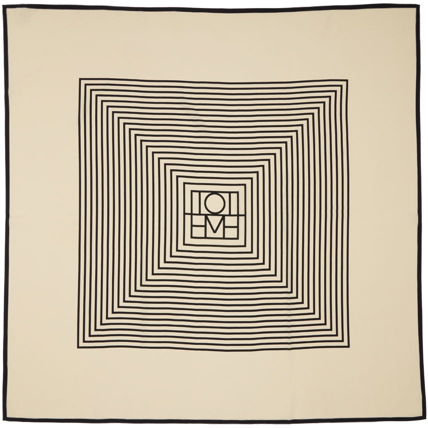 Šál TOTEME Silk Monogram Scarf Béžová | 211-853-801, 1
