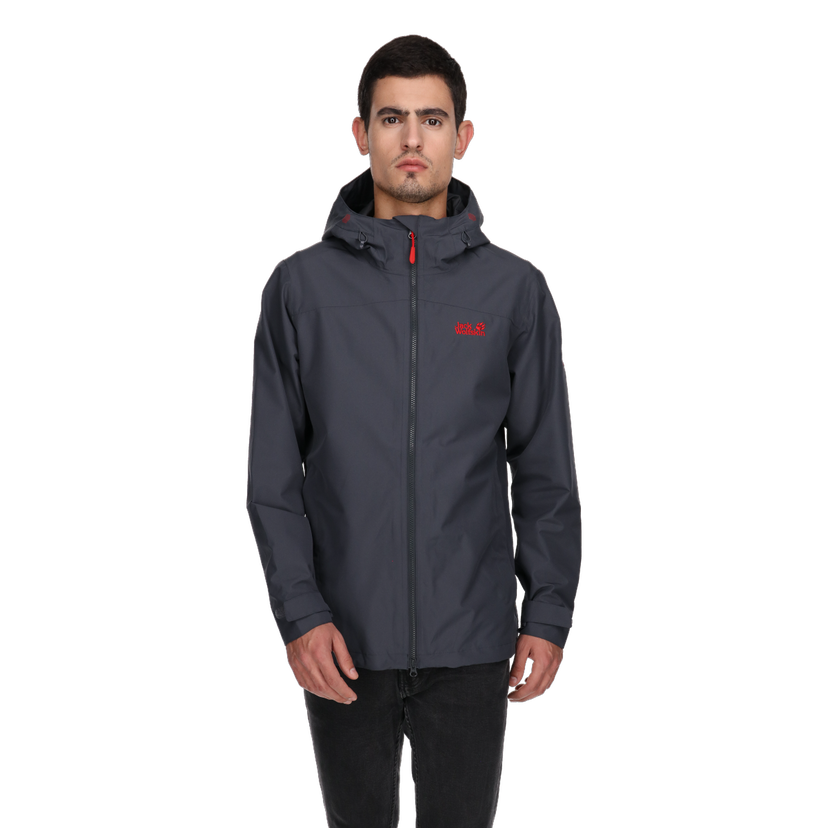 Bunda Jack Wolfskin Oban SKY Hooded Jacket Šedá | 5016465-6231