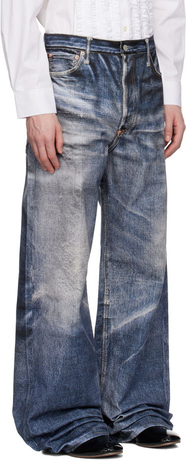 Džínsy Junya Watanabe Junya Watanabe Levi's Edition Inkjet W Name Berberjin Jeans Modrá | WO-P905-100, 1