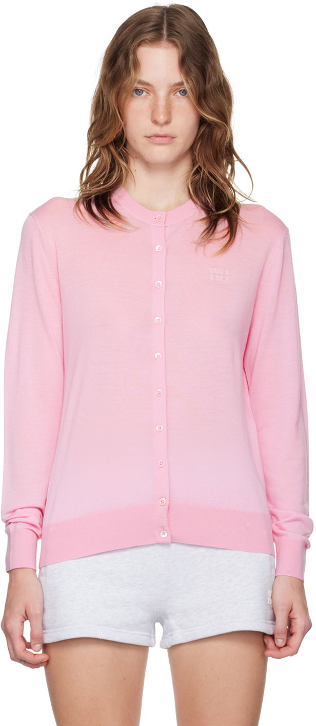 Sveter Alexander Wang Alexanderwang.t Classic Button Cardigan Ružová | 4KC3243017, 0