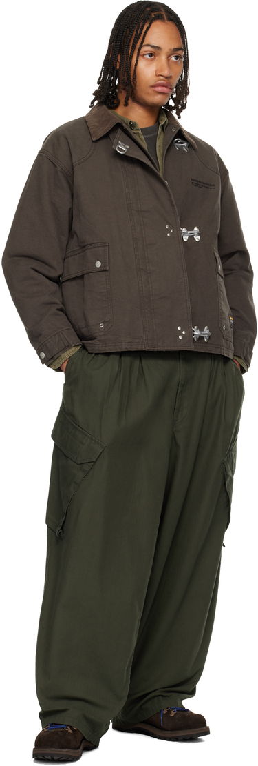 Bunda Neighborhood Fireman Jacket with Toggle Closures and Corduroy Collar Hnedá | 252AQNH-JKM02, 3