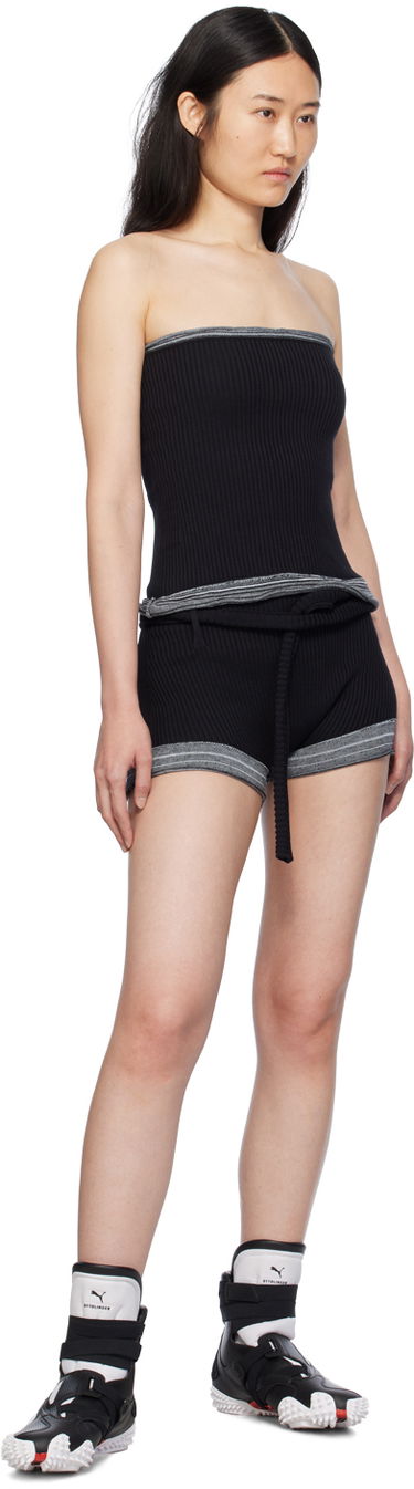Šortky Ottolinger Ottolinger Ribbed Tie-Waist Shorts Čierna | 708502, 3