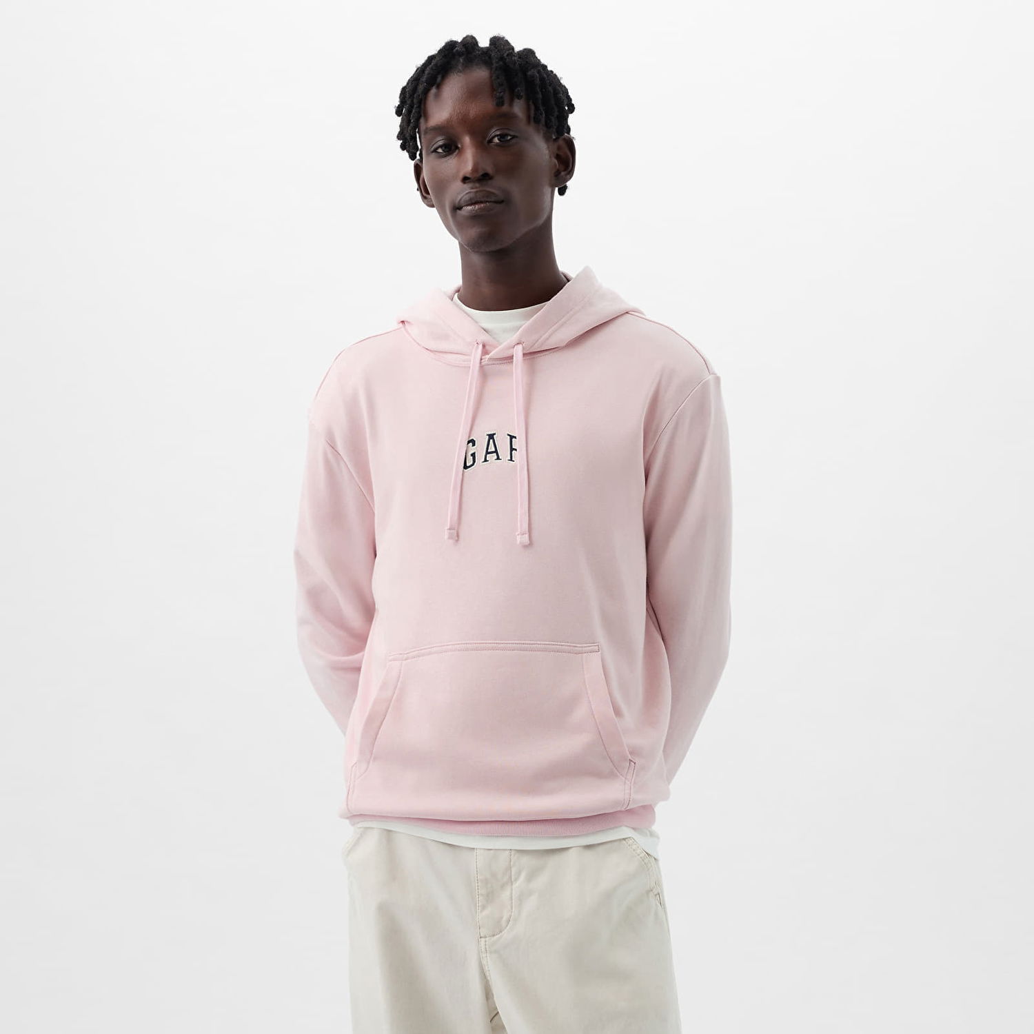 Mikina GAP French Terry Pullover Mini Logo Hoodie Light Peony Ružová | 868455-01, 0