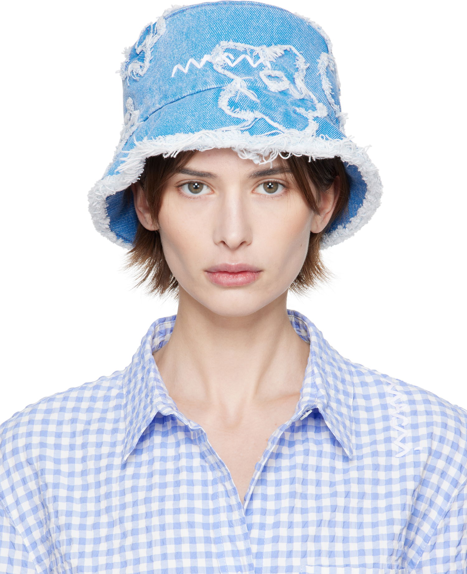 Klobúk Marni Marni Patched Denim Bucket Hat Modrá | CLMC0146U0 USCX34, 0