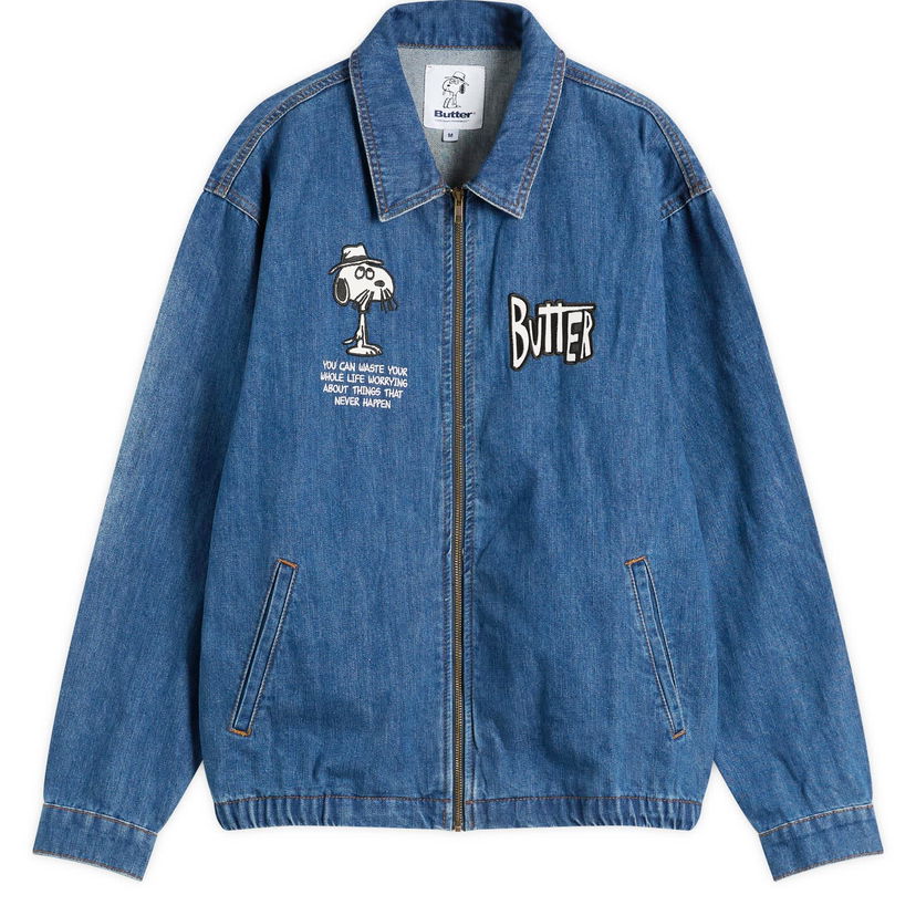 Bunda Butter Goods Peanuts Spike Denim Jacket Modrá | BGBP240901-DIN