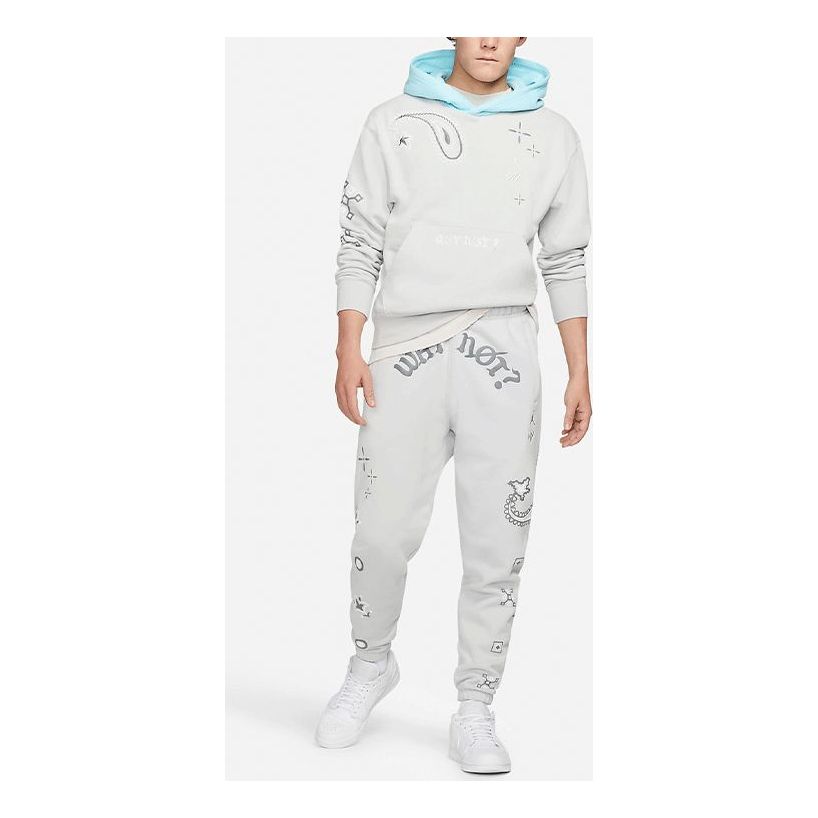 Tepláky Jordan Jordan Fleece Printed Joggers Šedá | DO2502-097