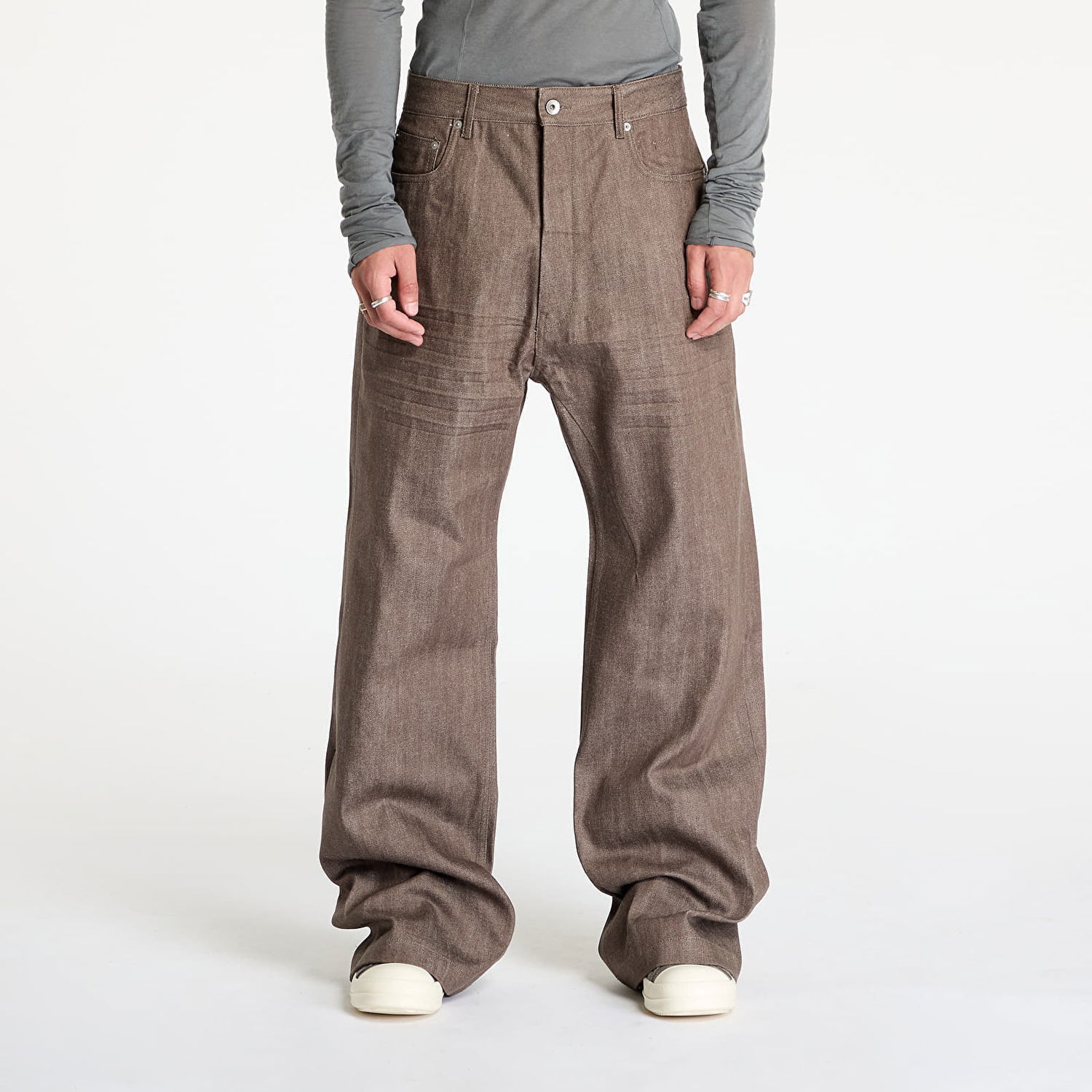 Nohavice Rick Owens DRKSHDW Denim Geth Jeans Dark Dust Hnedá | DU02D2351 DKRAW 78, 0