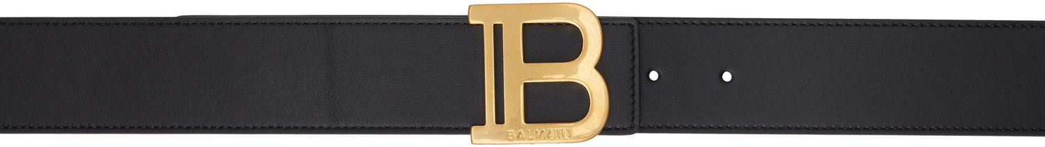 Opasok Balmain Balmain Leather B Belt Čierna | EN1WJ002LVTL, 0