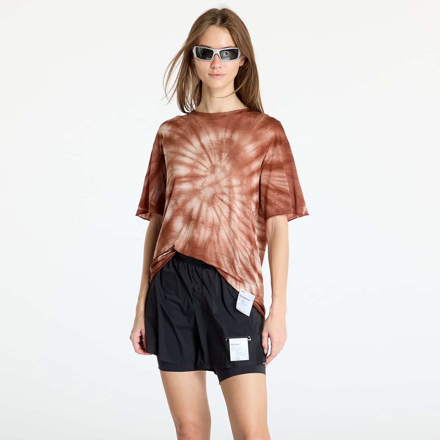 Tričko Satisfy CloudMerino T-Shirt UNISEX Tie-Dye Pine Hnedá | 11002-TDPI, 1