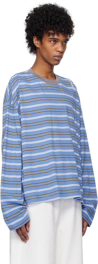 Sveter Marni Marni Striped Long Sleeve T-Shirt Modrá | HUMU0325S0 UTC452, 1