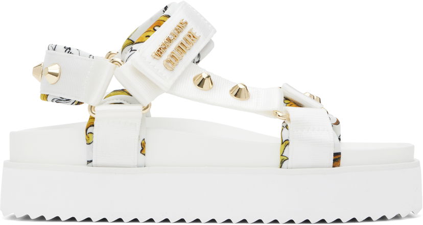 Tenisky a topánky Versace Versace Jeans Couture Beach Sandals Biela | E78VA3SM2_EZS187