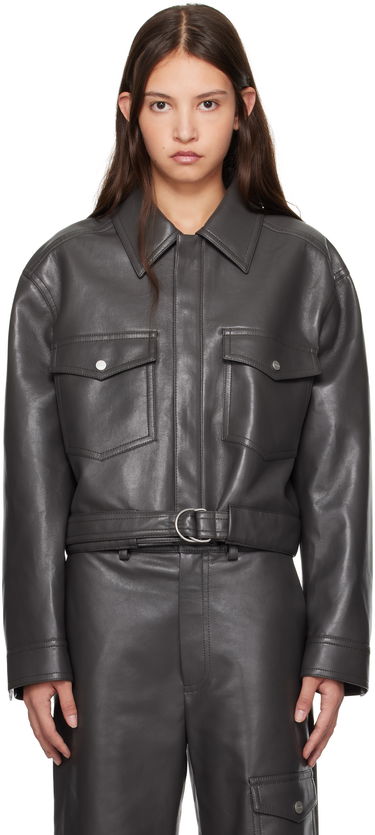 Overal Nanushka Nanushka Zaria Leather Jacket Šedá | NW24FWOW37669, 0