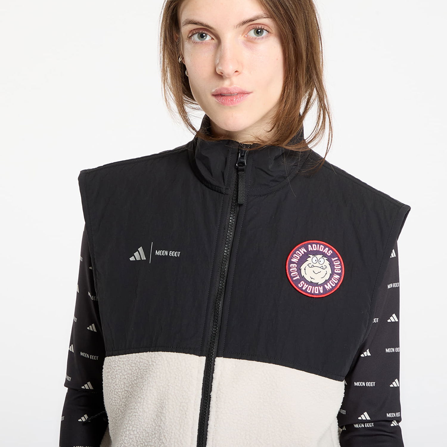 Vesta adidas Performance adidas x Moon Boot Colorblock Fleece Vest Rôznofarebný | JM1105, 1