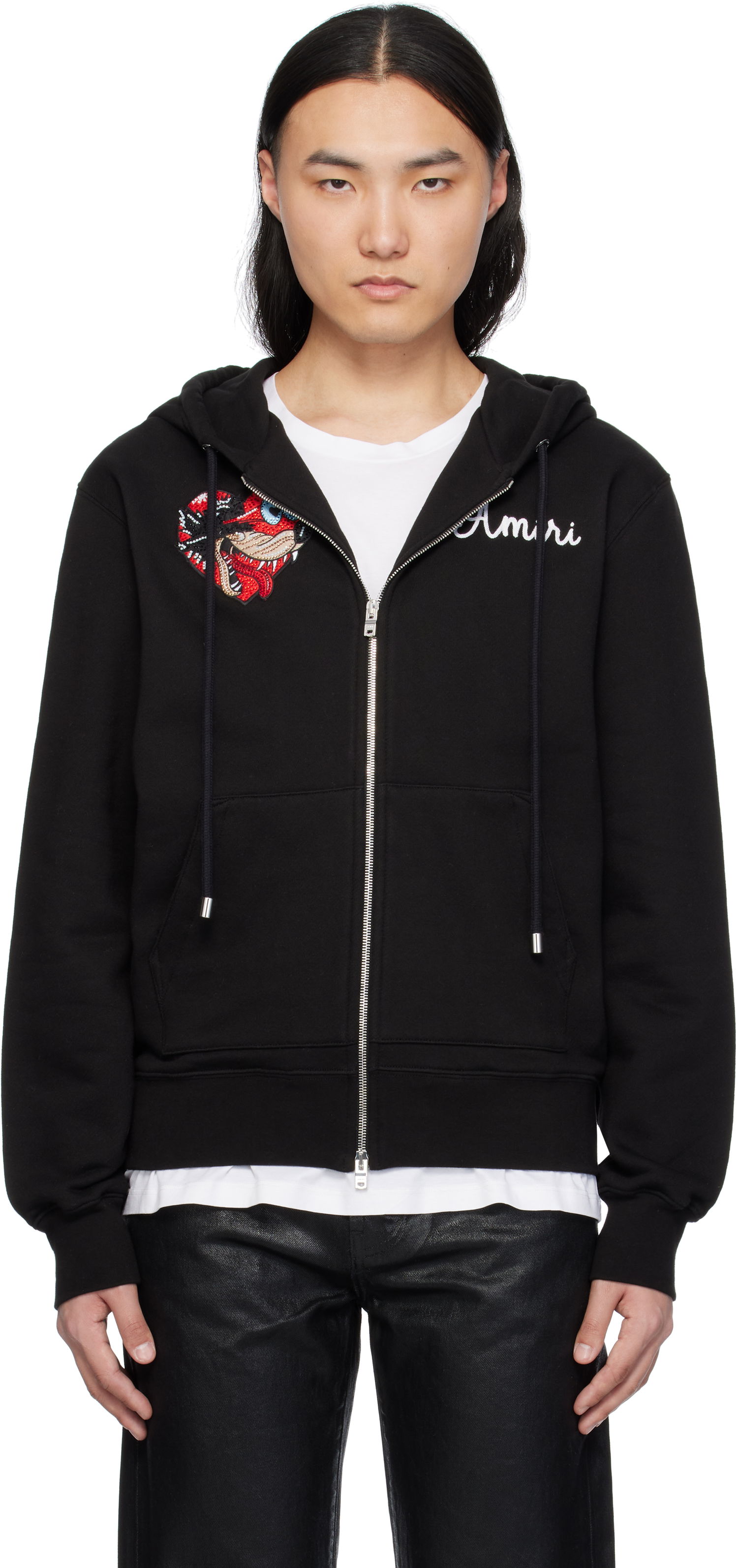 Mikina AMIRI Amiri Jazz Wolf Zip Hoodie Čierna | AMJYHD1101, 0