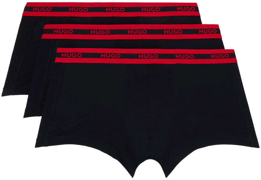 Boxerky BOSS Hugo Three-Pack Logo Boxers Čierna | 50503083, 0