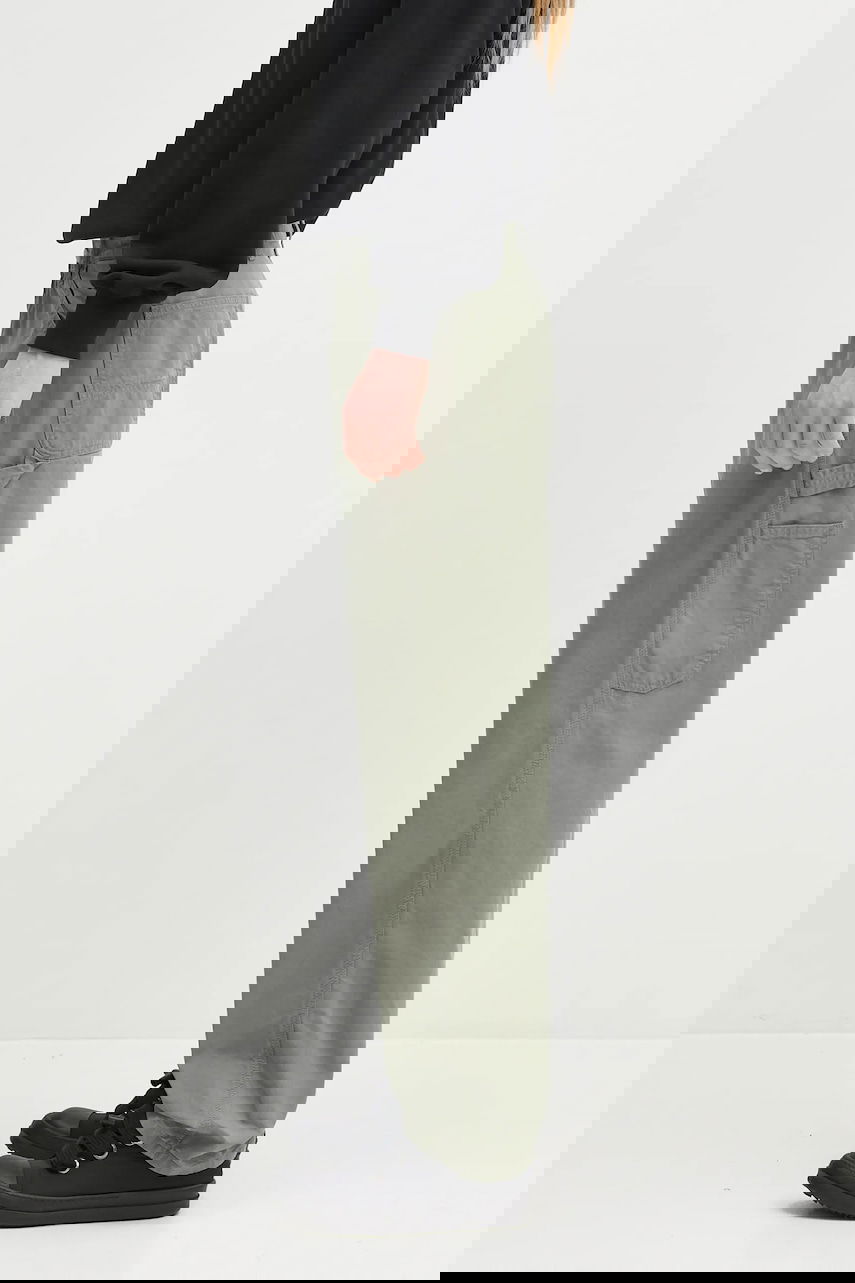 Nohavice Carhartt WIP Cotton Relaxed Fit Single Knee Pant Zelené | I031499.1YFGD, 1