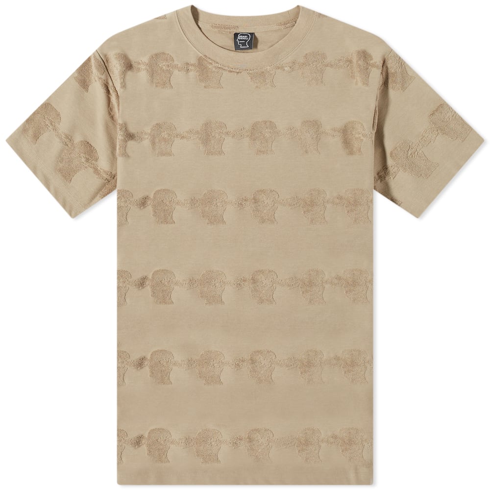 Tričko Brain Dead Lightning Head Textured Stripe Tee Hnedá | BDS22T00002238BR06, 0