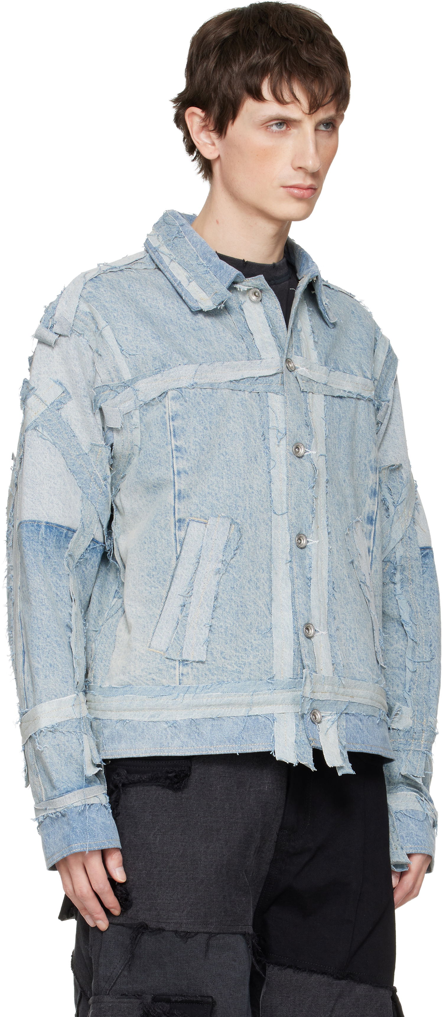 Bunda Who Decides War Who Decides War Exposure Trucker Denim Jacket Modrá | 1131190009FW25, 1