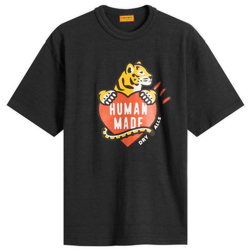 Tričko Human Made Tiger Heart Graphic T-Shirt, Size Large Čierna | HM30TE007-BLK