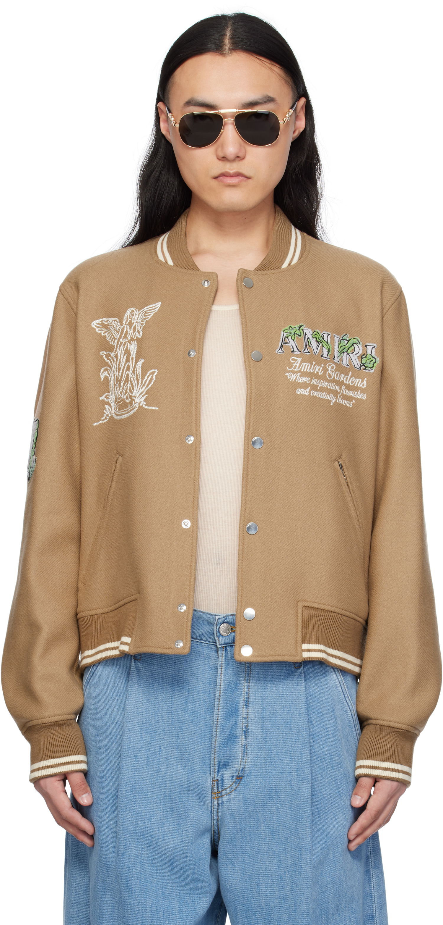 Bomber bunda AMIRI Amiri Garden Bomber Jacket Hnedá | AMOUBB1044, 0