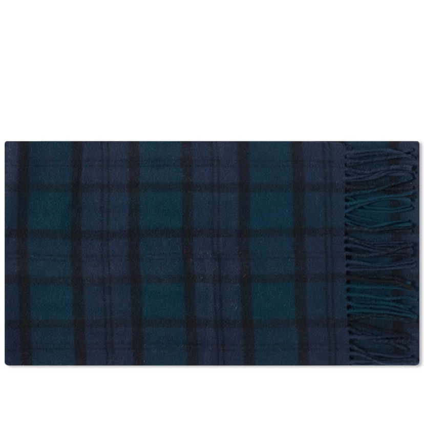 Šál Barbour Tartan Lambswool Scarf with Fringe Black Watch Navy | USC0001NY91