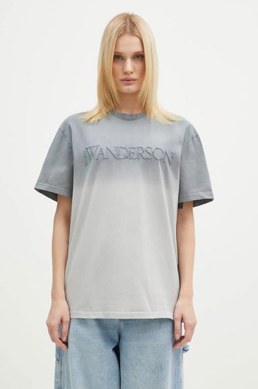 Tričko JW Anderson JW Anderson Logo Embroidery Gradient T-Shirt Šedá | JT0244.PG1551.929, 1