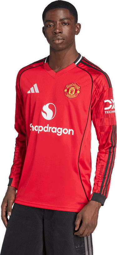 Dres adidas Performance Manchester United 25/26 Home Long Sleeve Jersey Červená | JP3037, 4