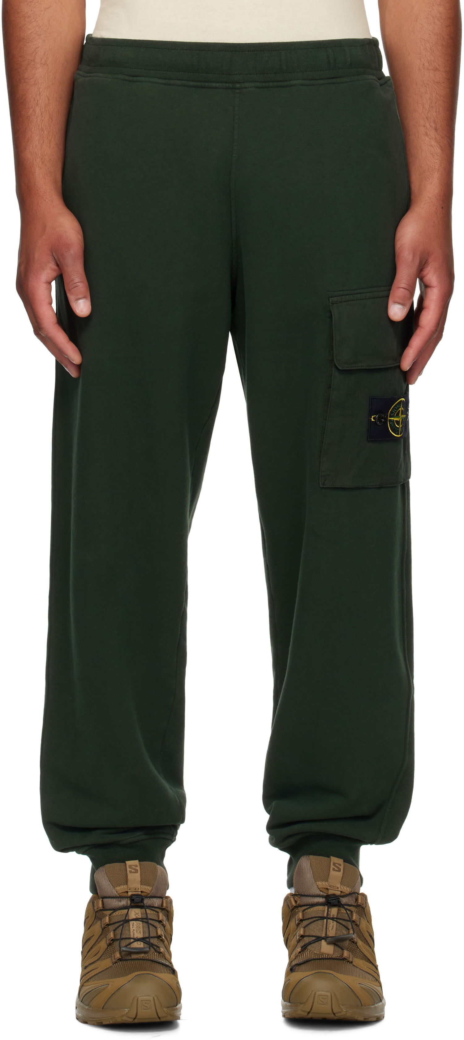 Tepláky Stone Island Stone Island Brushed Organic Cotton Fleece Sweatpants Zelené | K2S15 6200003 S0A20, 0