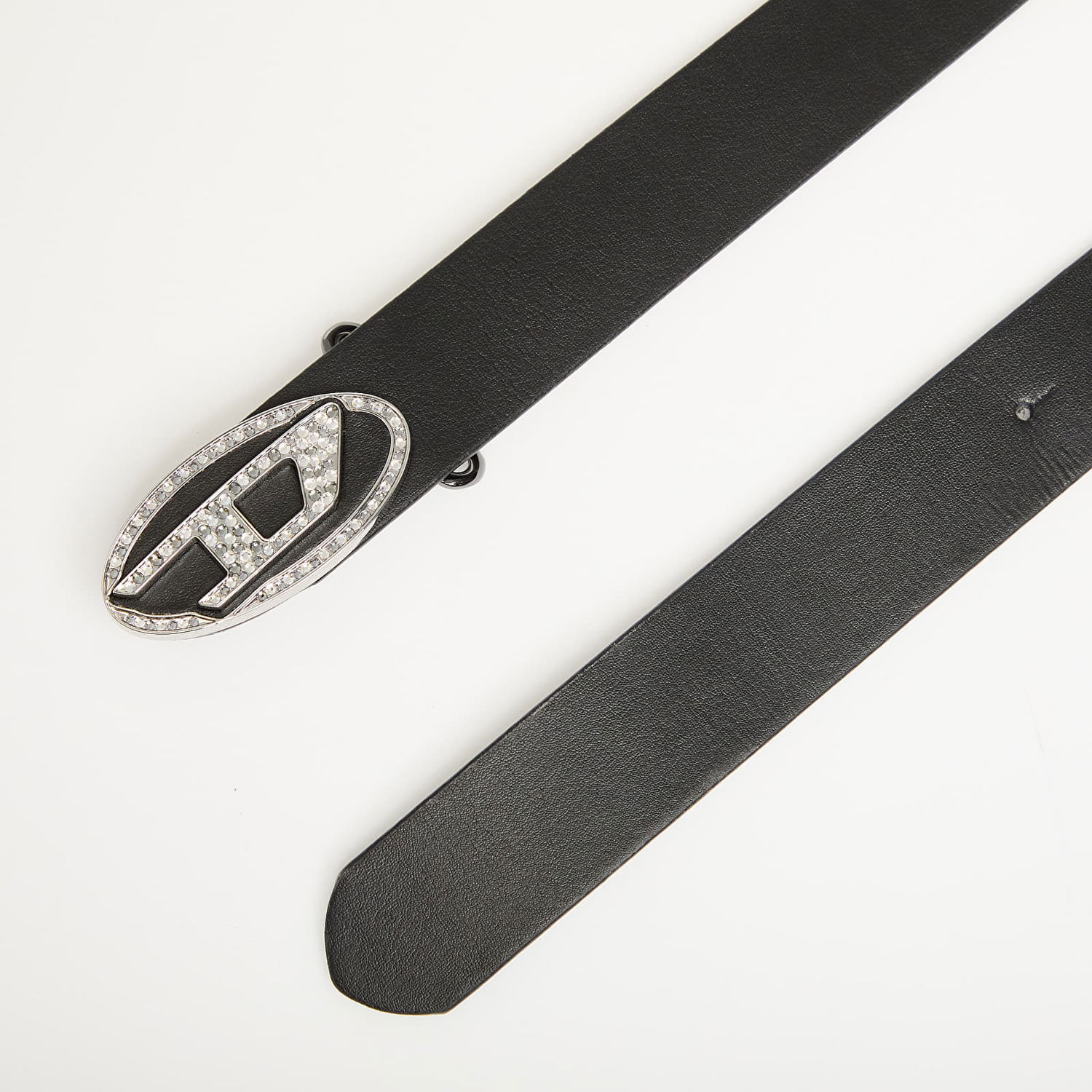 Opasok Diesel Diesel Oval D Logo B-1Dr-Layer Strass Belt Čierna | X10305_PR271 Black, 1