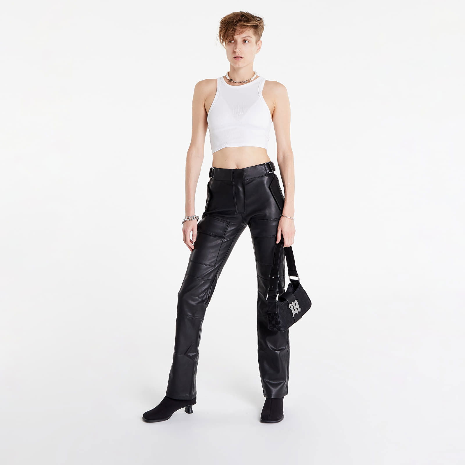 Vegan Leather Moto Trousers