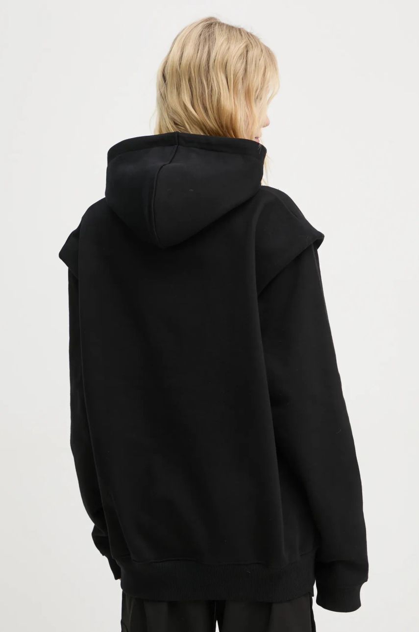 Black Printed Hoodie