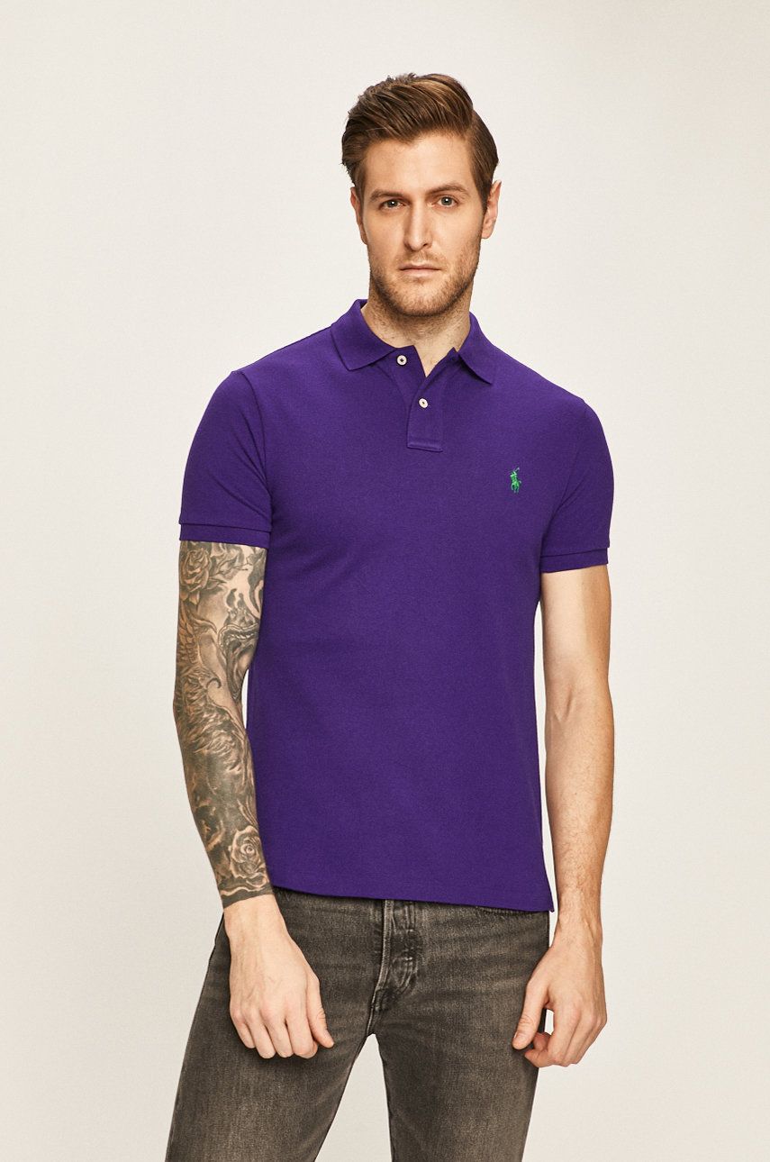 Polo tričko Polo by Ralph Lauren Slim Fit Cotton Polo Shirt Navy | 710795080028, 0