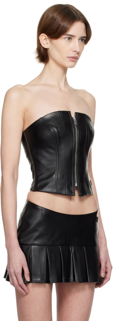 Tielko MISBHV MISBHV Faux-Leather Zip Top Čierna | 250W142, 1