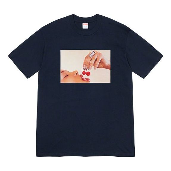 Tričko Supreme Cherries Graphic Short Sleeve T-Shirt Navy | SUP-SS20-281