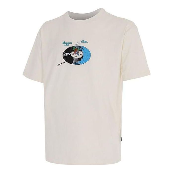 Tričko Converse Converse Disk Jockey Logo T-Shirt Biela | 10024875-A01