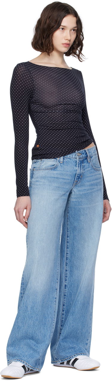 Tričko Miaou Miaou Amelia Polka Dot Long Sleeve T-Shirt Čierna | 7183TJBBWP, 3