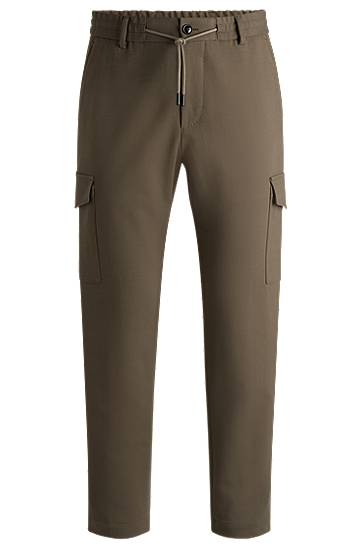 Cargo nohavice BOSS Tapered-Fit Cargo Trousers Zelené | 50532756, 0