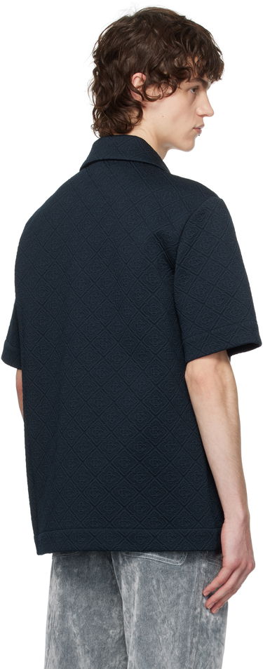 Košeľa Casablanca Casablanca Jacquard Monogram Shirt Navy | MPS25-SH-142-01, 2