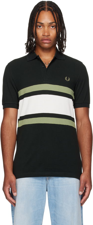 Polo tričko Fred Perry Fred Perry Panelled Polo Čierna | M9903, 0