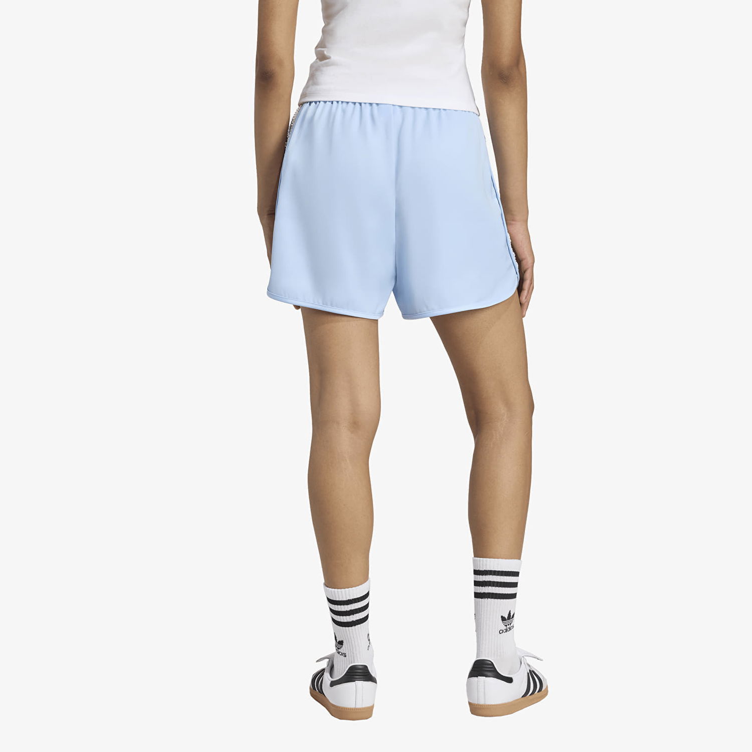 Šortky adidas Originals adidas Originals Satin Ruffle 3-Stripes Shorts Modrá | KC8817, 1