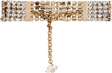 Náramok Blumarine Blumarine Rhinestone 'B' Choker Metalická | P522W325A, 1
