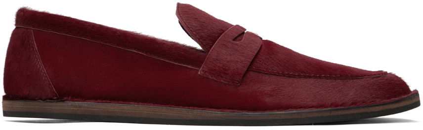 Oblečenie The Row The Row Cary Pony Hair Loafers Vínová | F1489-L70, 0
