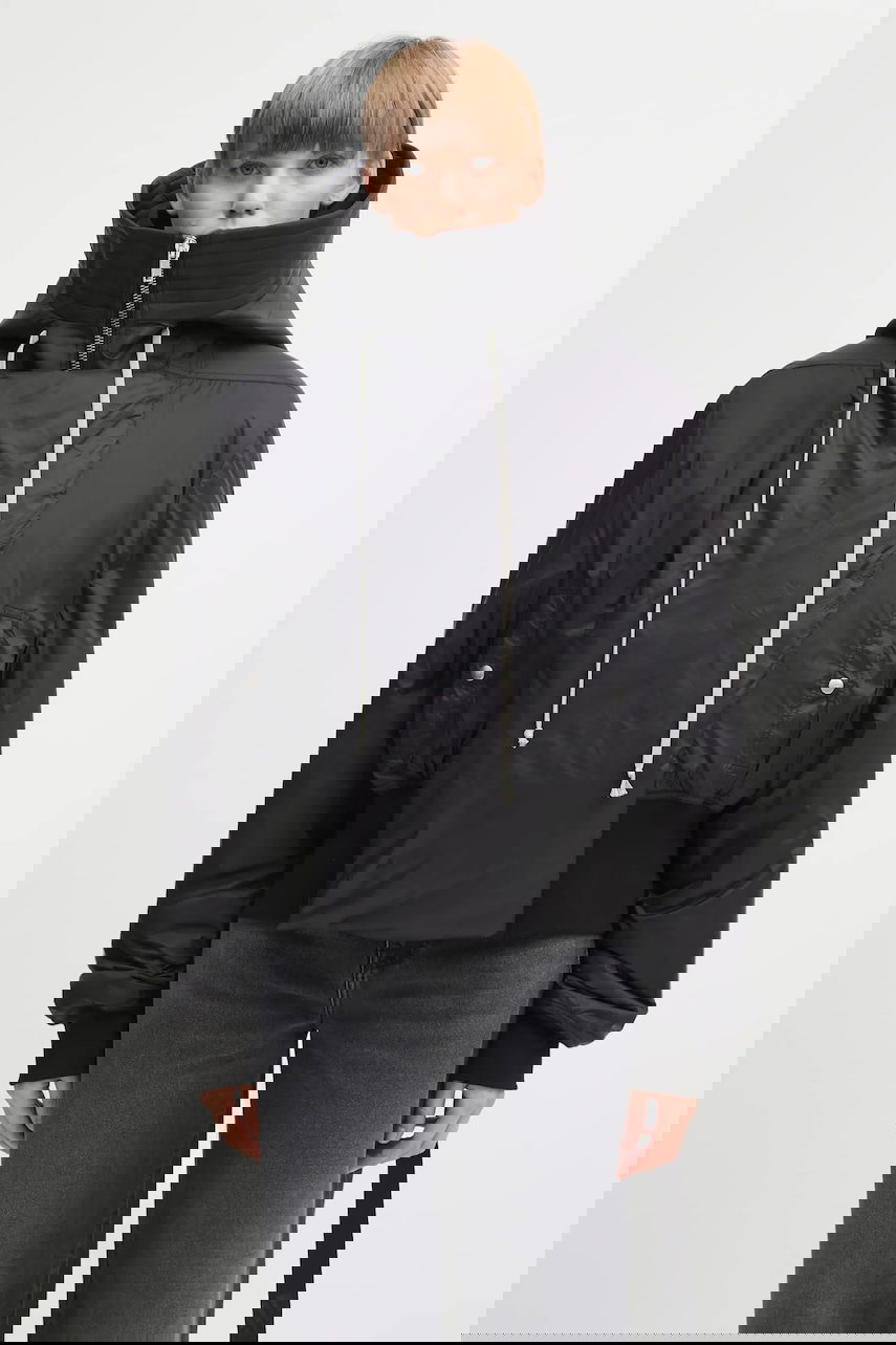 Parka Rick Owens Rick Owens DRKSHDW Cropped Alice Parka Oversize Čierna | DS02E7731.NP, 0