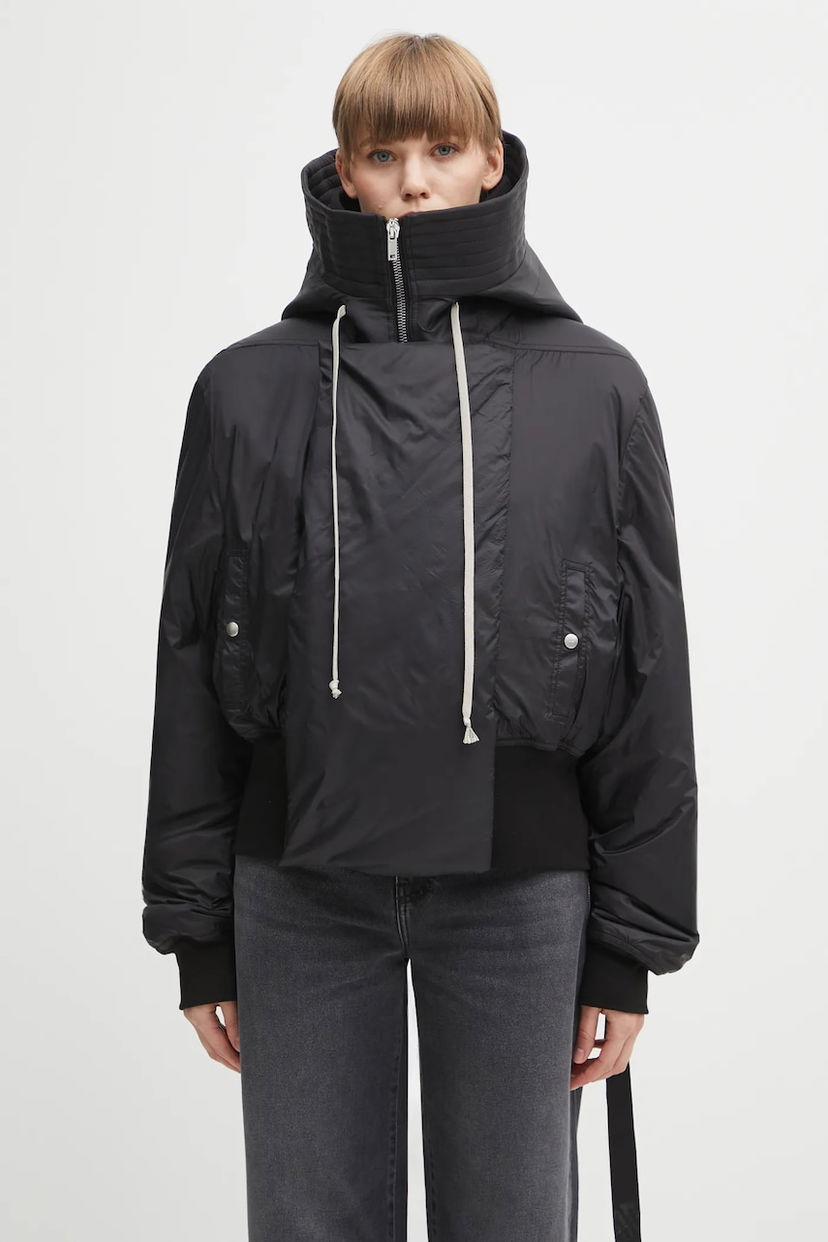 Parka Rick Owens Rick Owens DRKSHDW Cropped Alice Parka Oversize Čierna | DS02E7731.NP