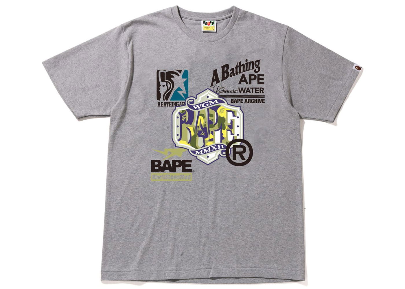 Tričko BAPE Archive Graphic #10 Tee Šedá | 1I70-110-003, 0